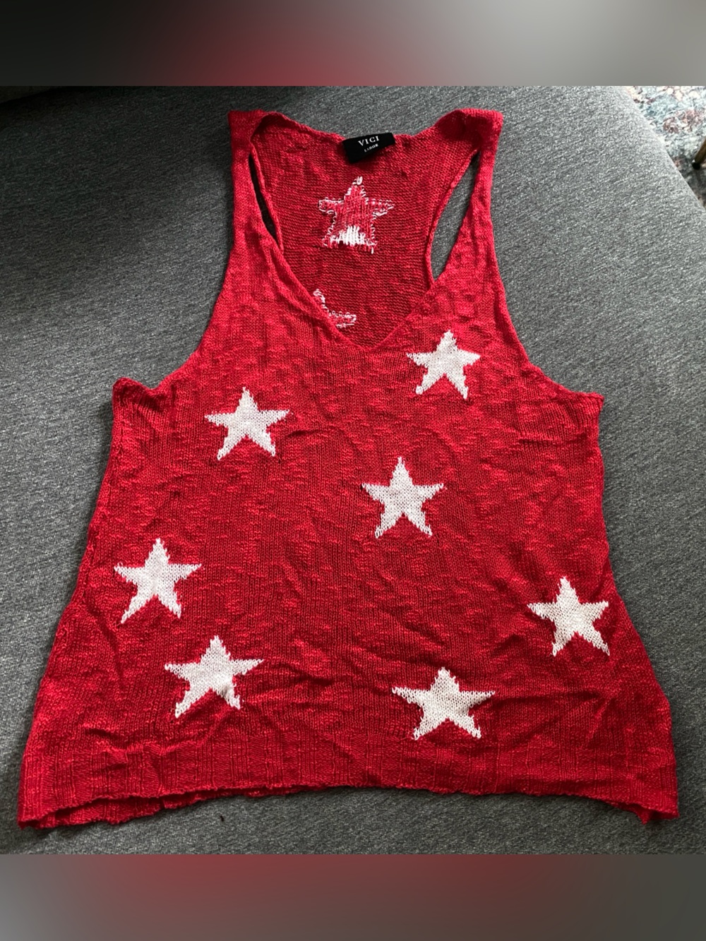 VICI Red Star Knit Tank Top